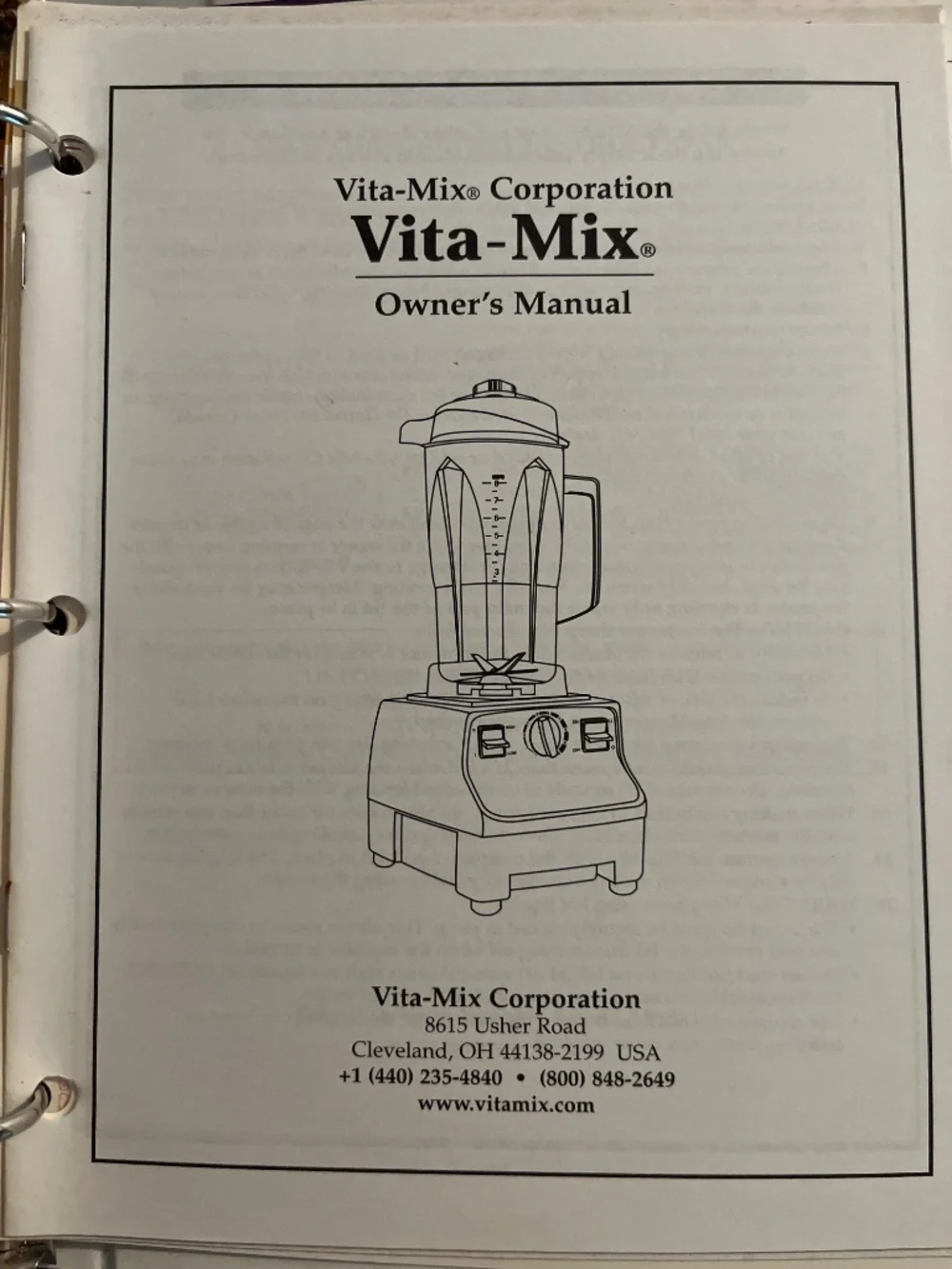 Vita-Mix Whole Foods Recipes For Better Living